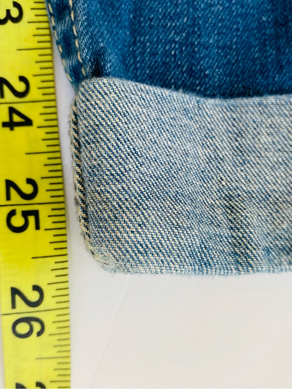 Hudson Bacara Crop Straight Cuffed Distressed Jeans 27 Made USA - Picture 8 of 16